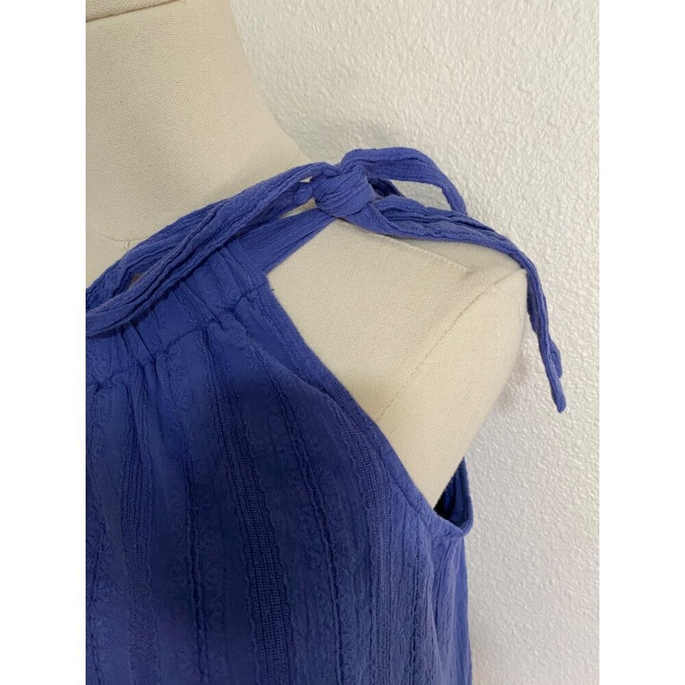 Marine Layer Women's Cassia Dress Shoulder Ties Medium Beachy Nautical - Picture 6 of 11